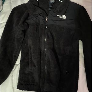 Fuzzy north face jacket